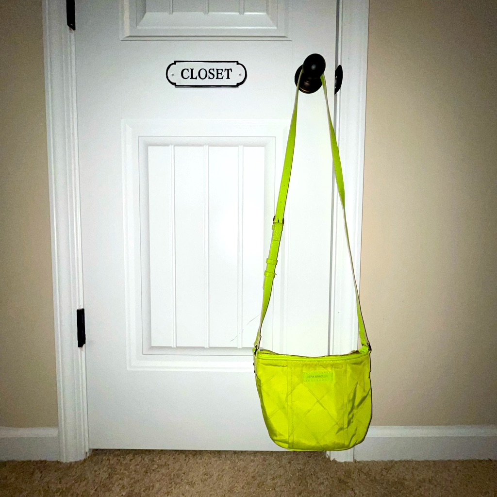 Vera Bradley Preppy Poly Citrus Adjustable Crossbody AsIs Used Condition